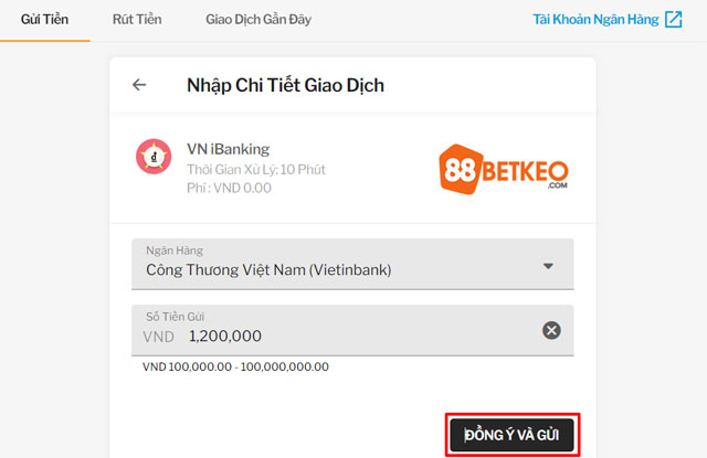 Nạp Tiền 188BET: Hướng Dẫn Cách Nạp Tiền Vào Tài Khoản Chi Tiết 8 Nạp tiền qua phương thức VN iBanking